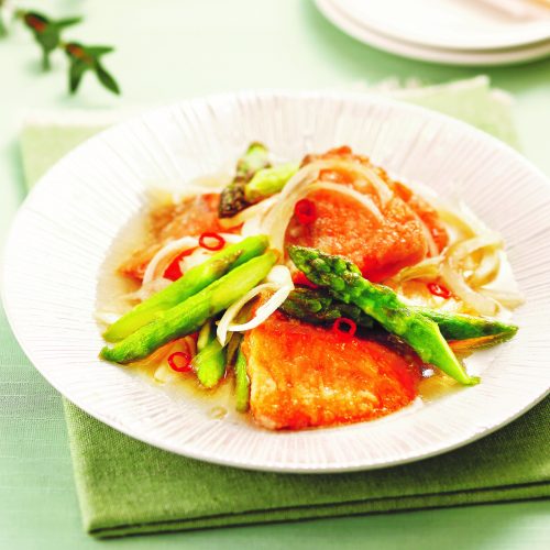 鮭とアスパラガスの南蛮漬け 新丸正ブログ